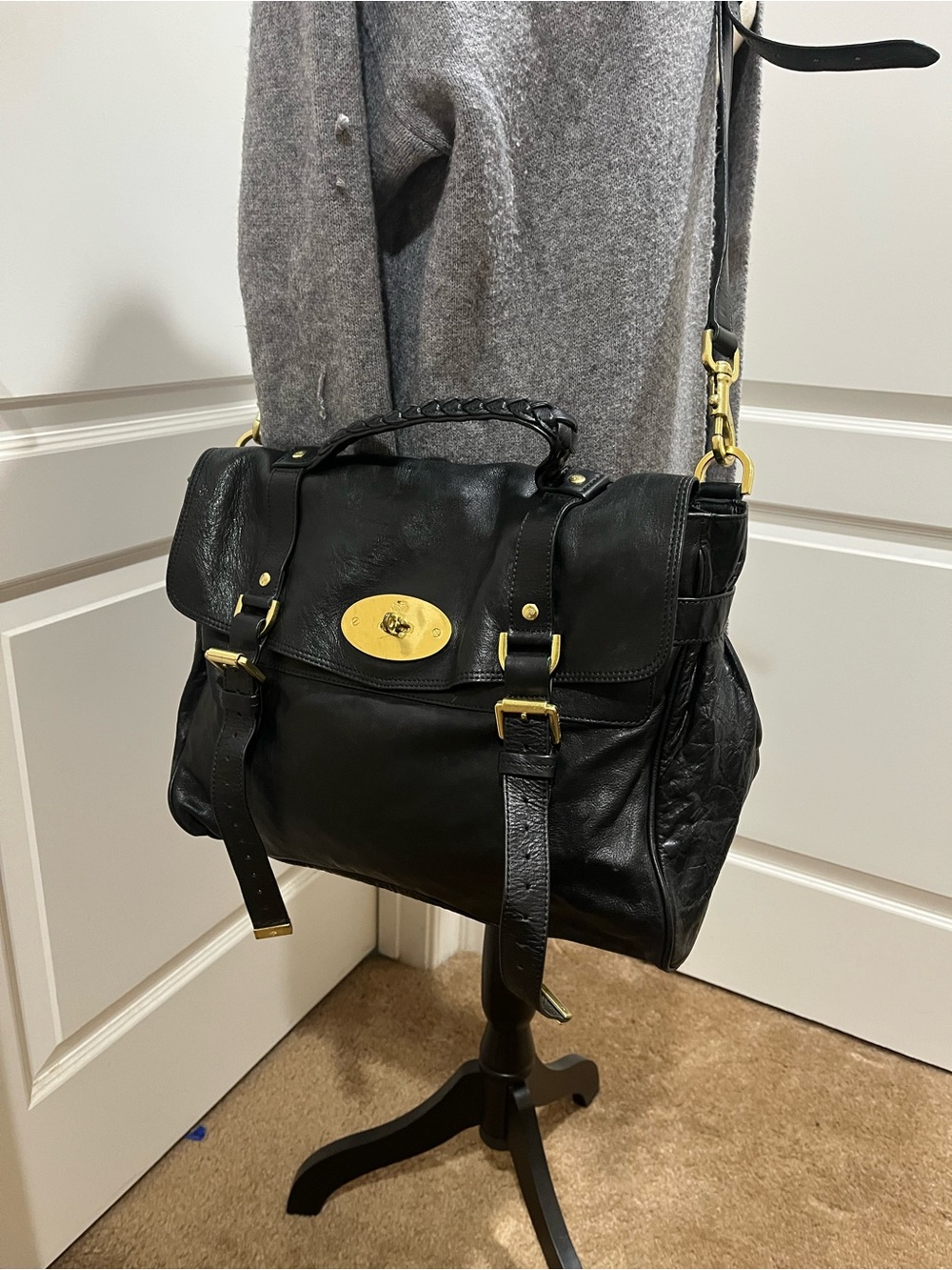 MULBERRY BLACK LEATHER ALEXA - Picture 16 of 16